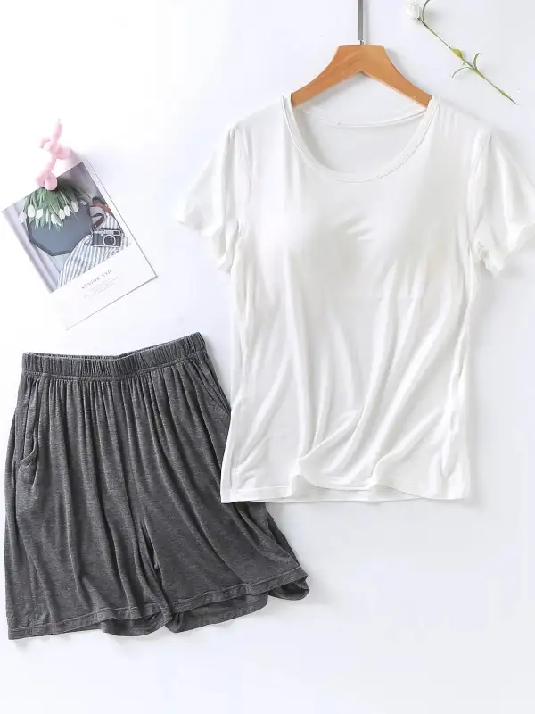 Comfortable Everyday Pajama Set Comes With Built-In Breast Pads