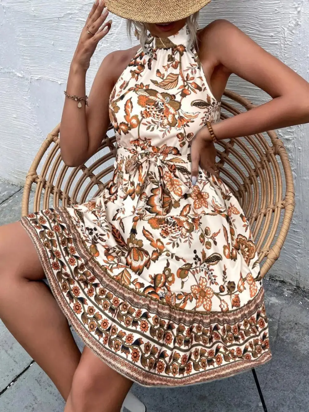 Tie Detail Mini Dress