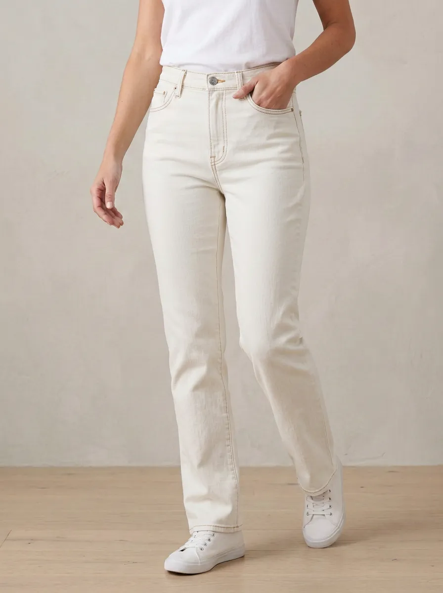 Everyday-Ready Printed Washed Denim Jeans