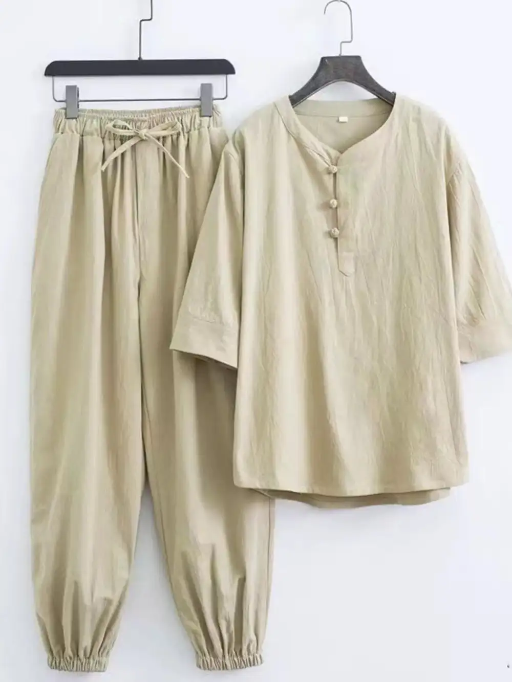 Men's Plus Size Chinese Style Top and Pants