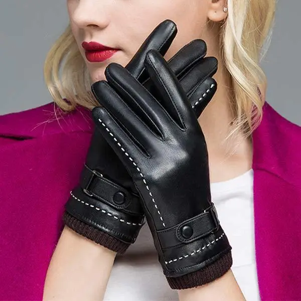 Women'S Fleece Thickened Thermal Touchscreen Gloves 35713164C