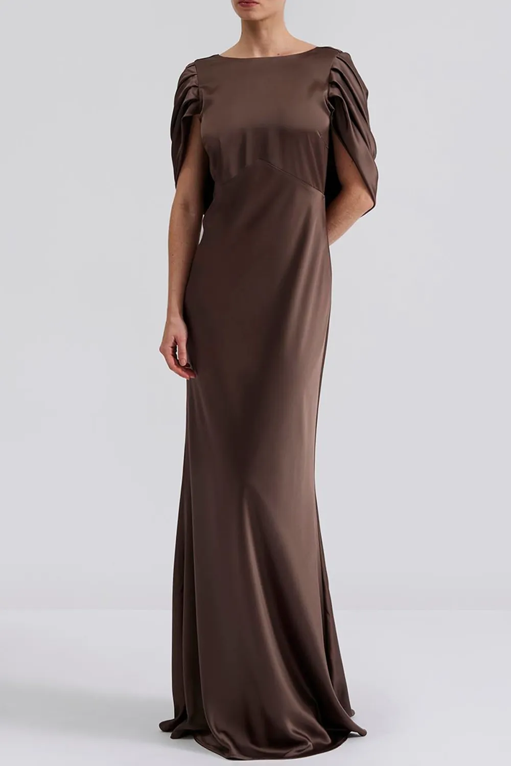 Back Drape Sleeveless Maxi Dress