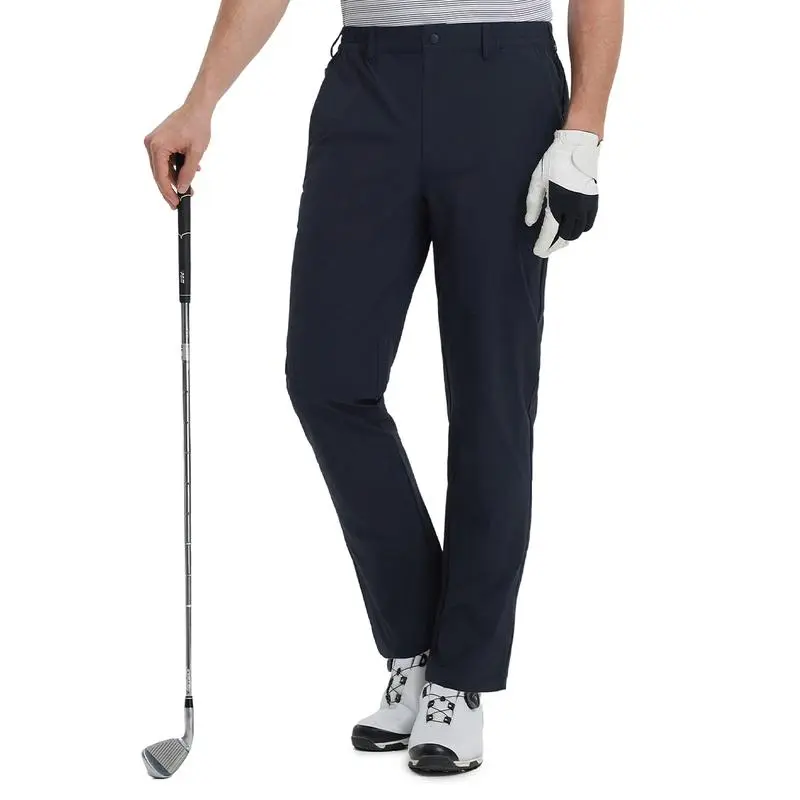 Mens Golf Pants 5 Pockets Lightweight - Dry Fit Water-Resistant Stretch Dress Work