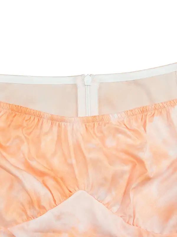 One Neck Lantern Lotus Leaf Short Shorts