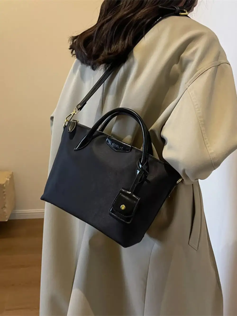 Structured Top Handle Crossbody Bag