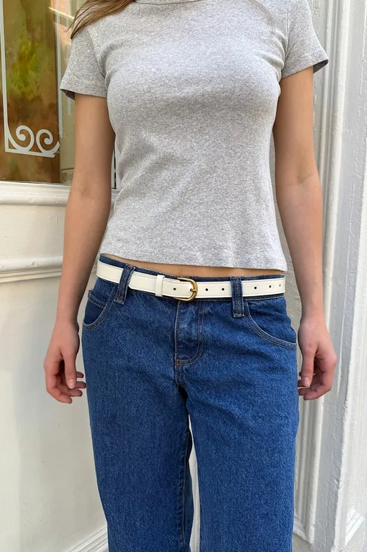 Faux Leather Buckle Belt