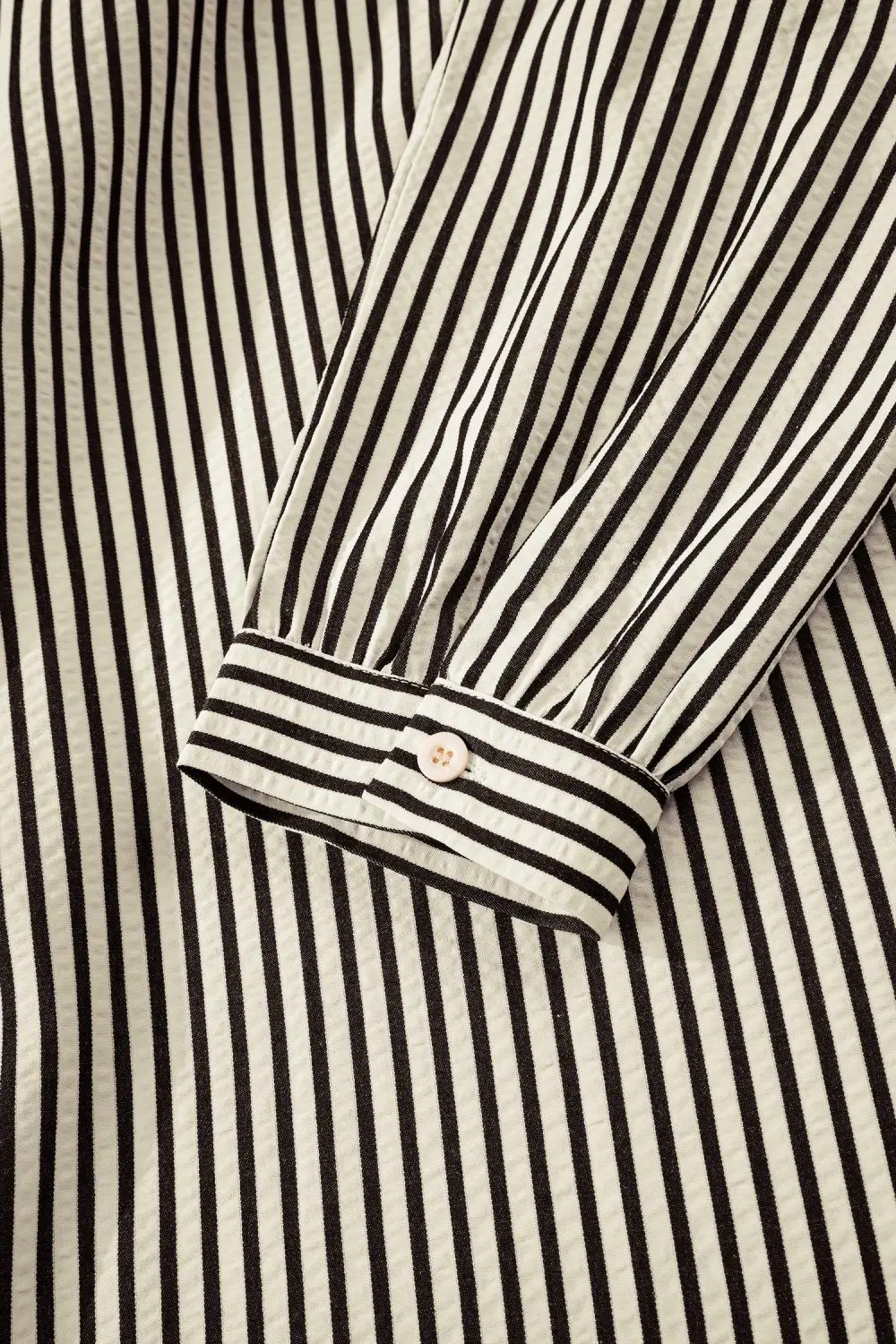 Balanced Detail Striped V Neck Zip Front Midi Dress