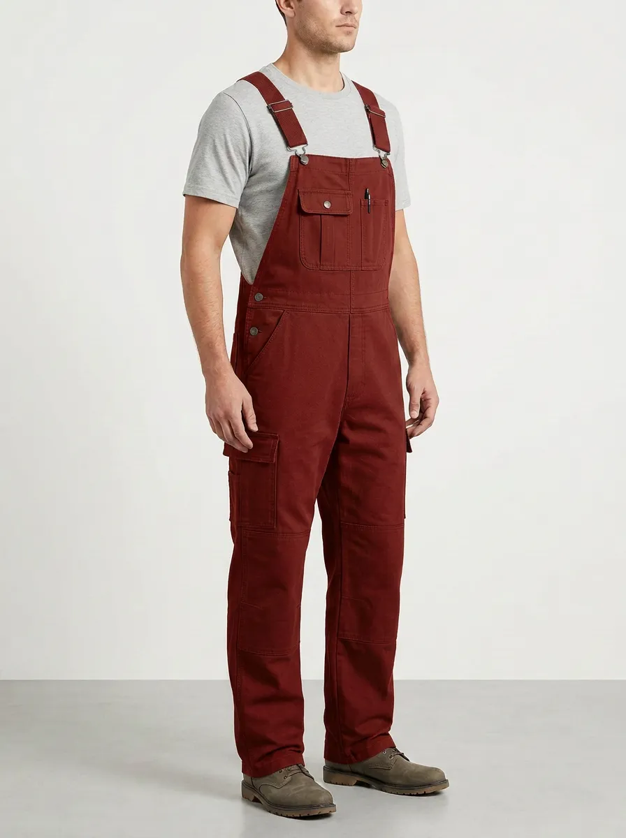 Men's Modern Cargo Bib Work Overalls