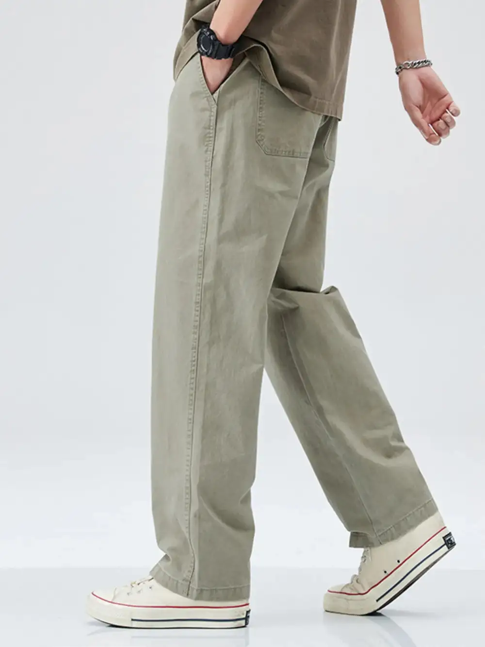 Men's Full Size Casual Loose Fit Carpenter Pants