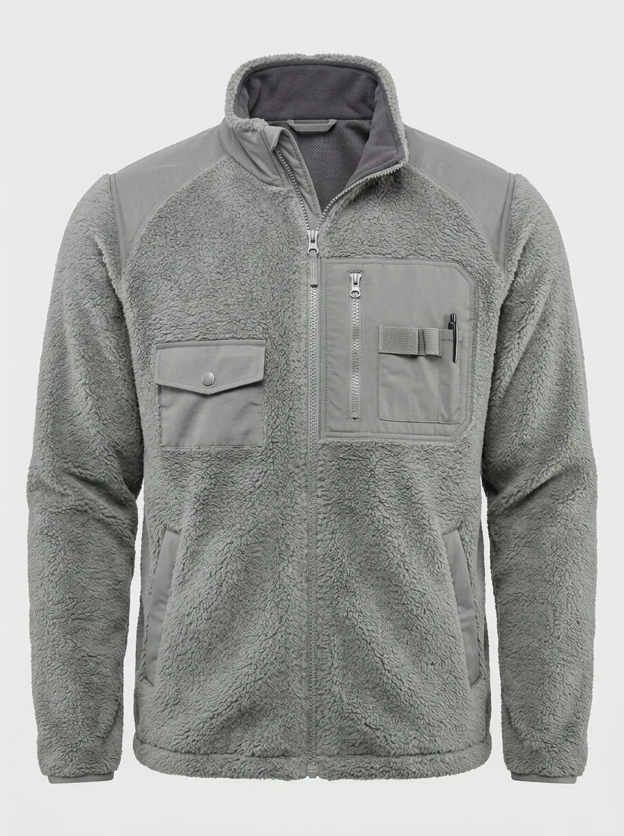 Tactical Multi Pocket Sherpa Fleece Jacket