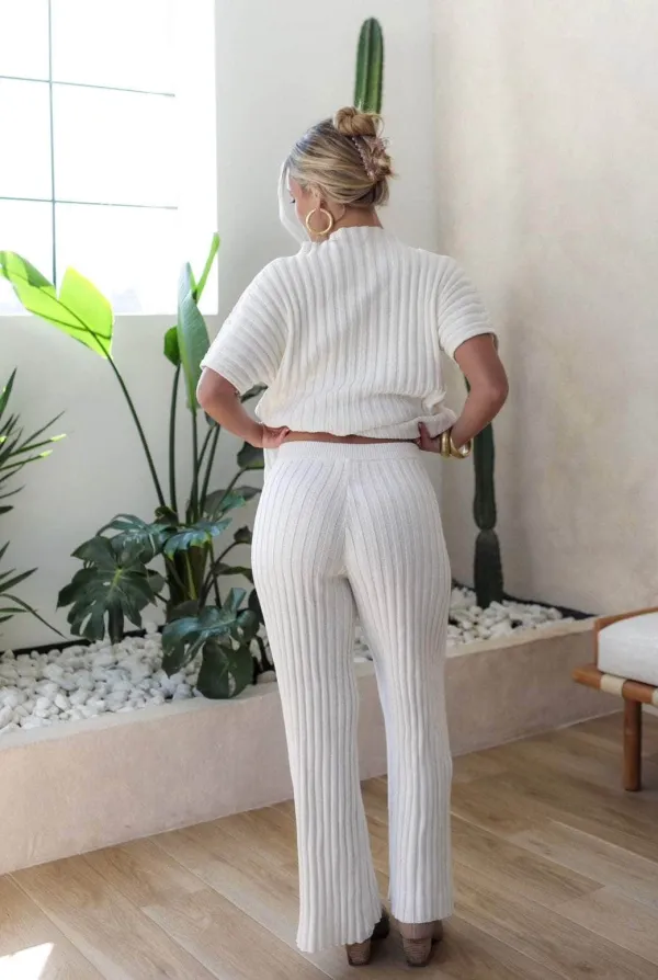 Ribbed Sheer Pants