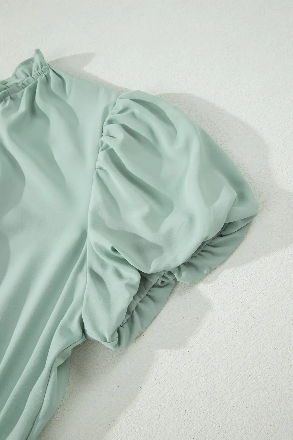 V Neck Tiered Puff Sleeve Maxi Dress