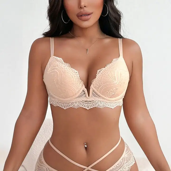 Plunge Lace Push-Up Bra