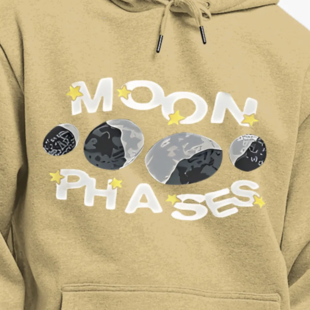 Sad Moon Print Hoodie