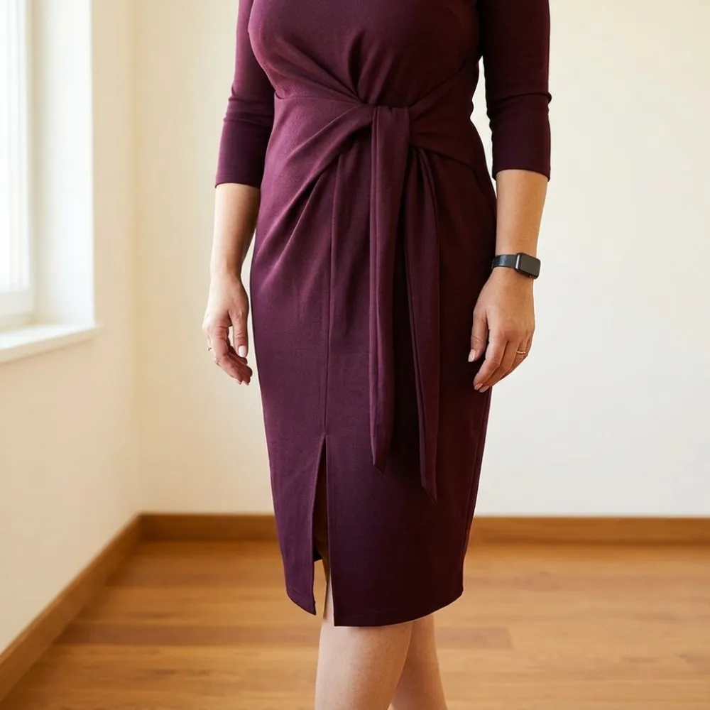 Vivelyn Tie Front Midi Dress