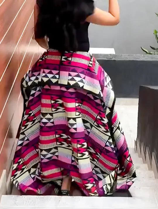 Geometric Midi Skirt