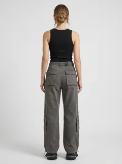 Flexible Geometric Pattern Collection Women's Multi Pocket Cargo Pants