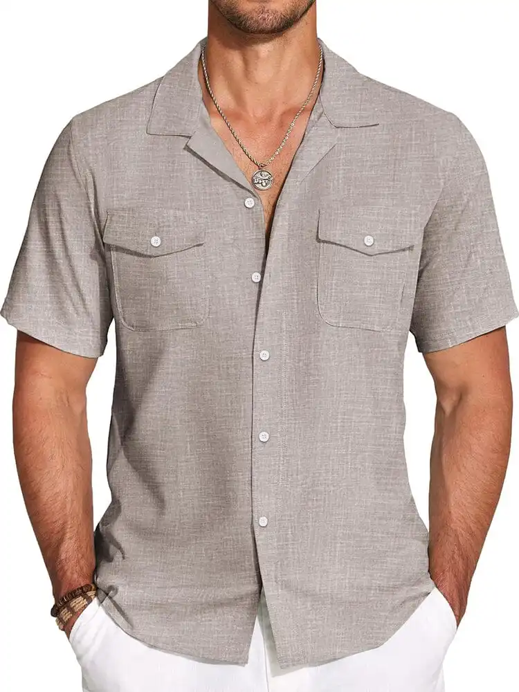 Casual Cuban Collar Summer Shirt Jeans