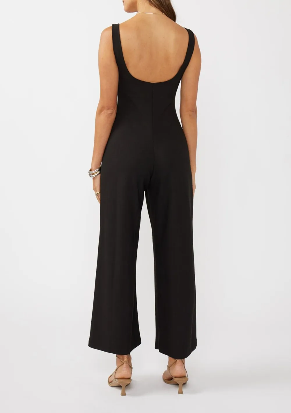 Wide Leg Sleeveless Jumpsuit