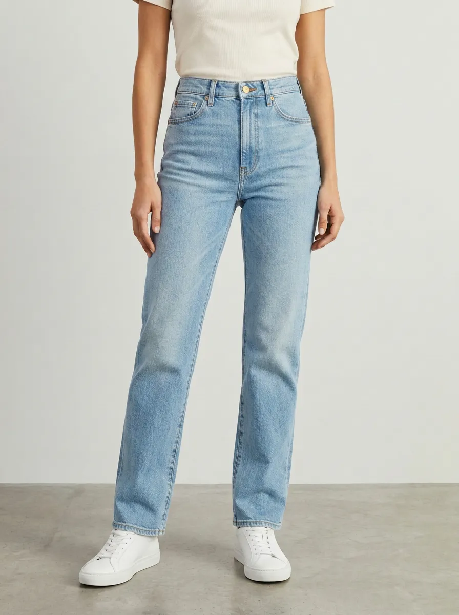 Polished High-Rise Women's Straight-Leg Jeans
