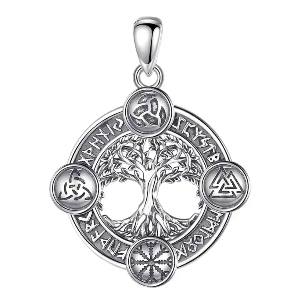Men's Yggdrasil Pendant Celtic Knots Necklace