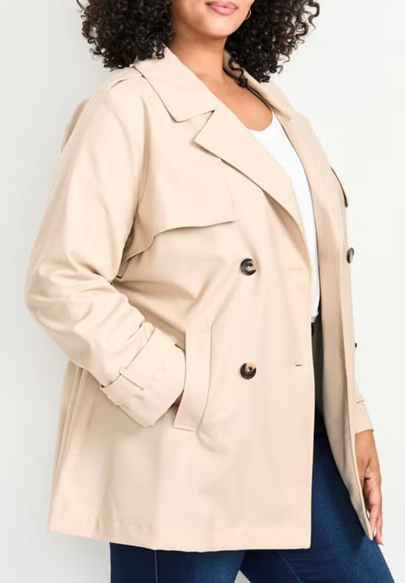 Double Breasted Waistband Jacket