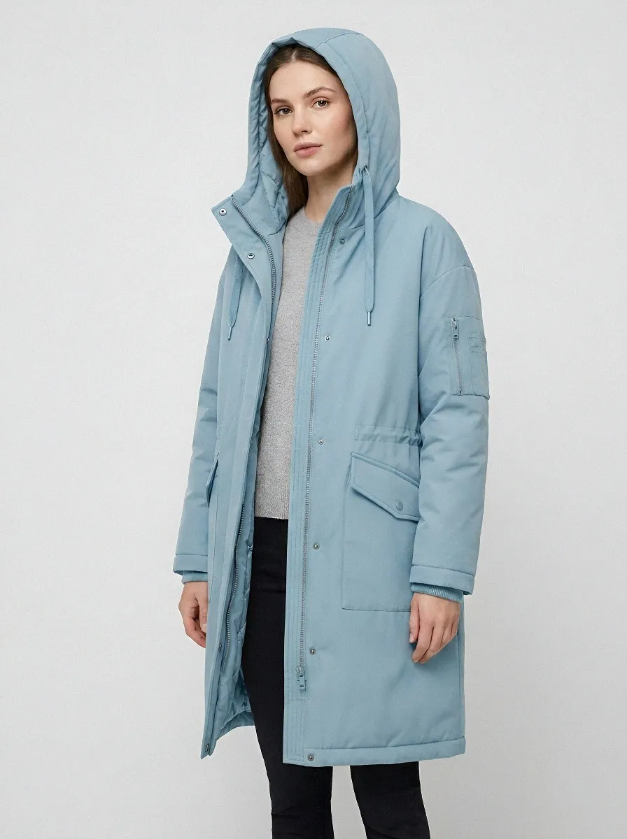 Practical Utility Hooded Long Parka Jacket