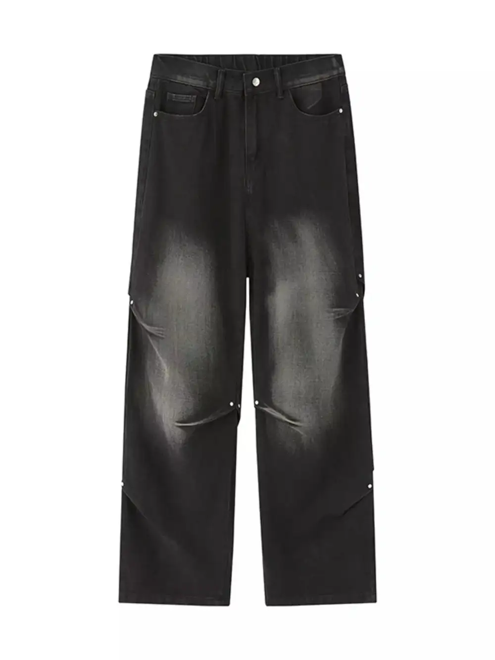 Classic Vintage-Wash Vintage Washed Wide-Leg Denim Jeans