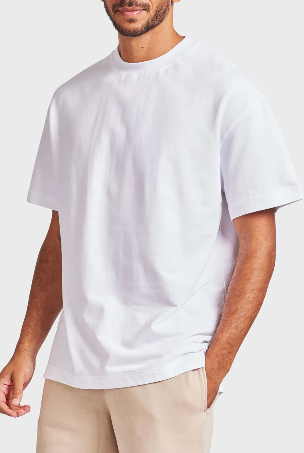 Short Sleeve Crew Neck Plain Tee