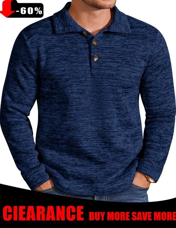 🧶 Men's Fitted Long Sleeve Pullover Sweater