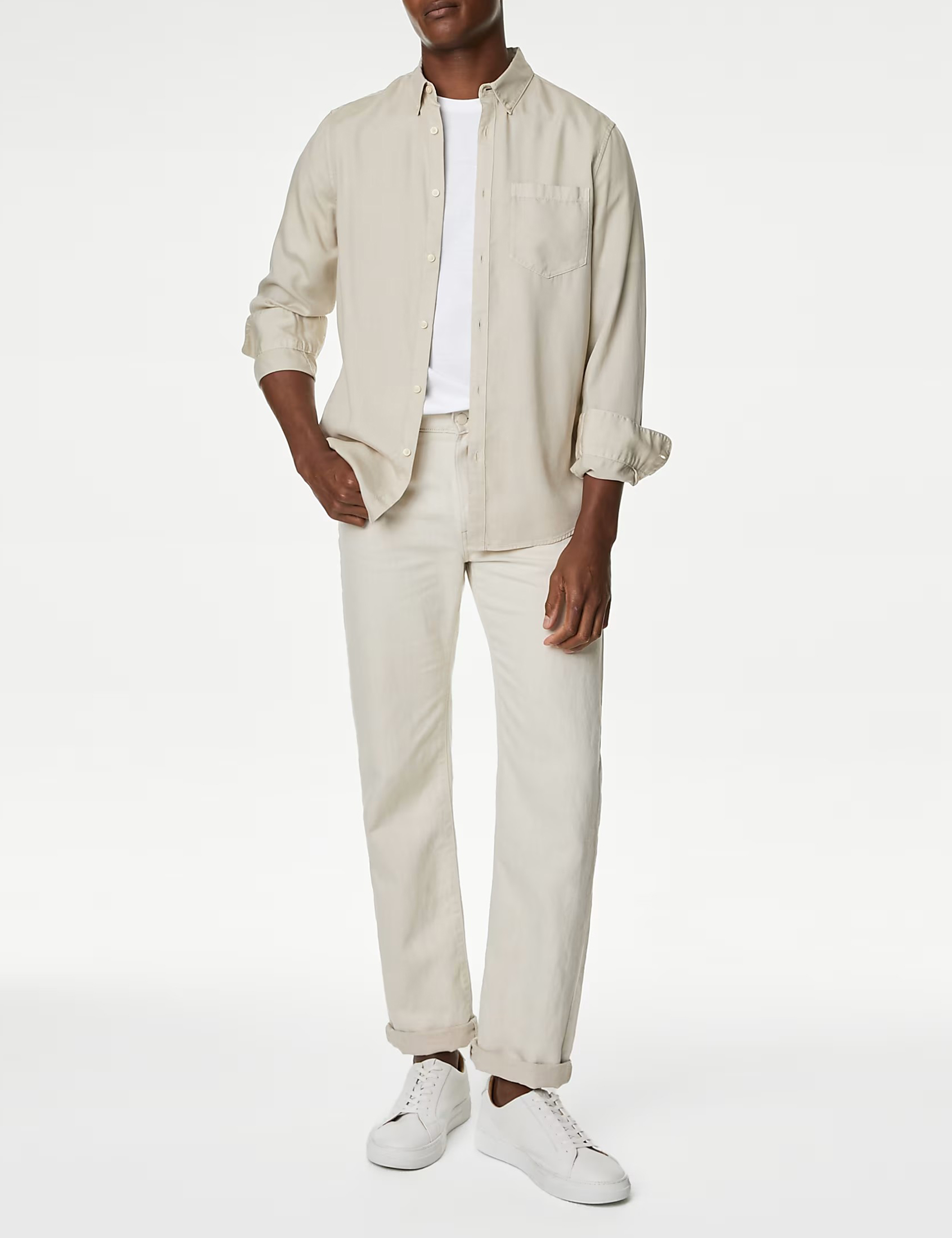 Solid Color Cotton T-shirt