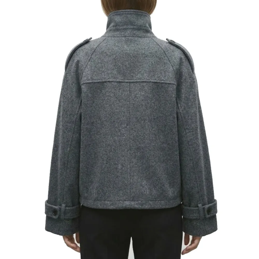 Funnel Neck Oversized Wool Coat