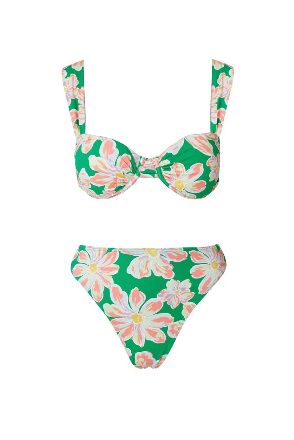 Printed High Waisted Bikini Bottoms