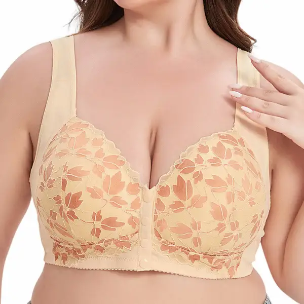 Lace Flower Wireless Bra