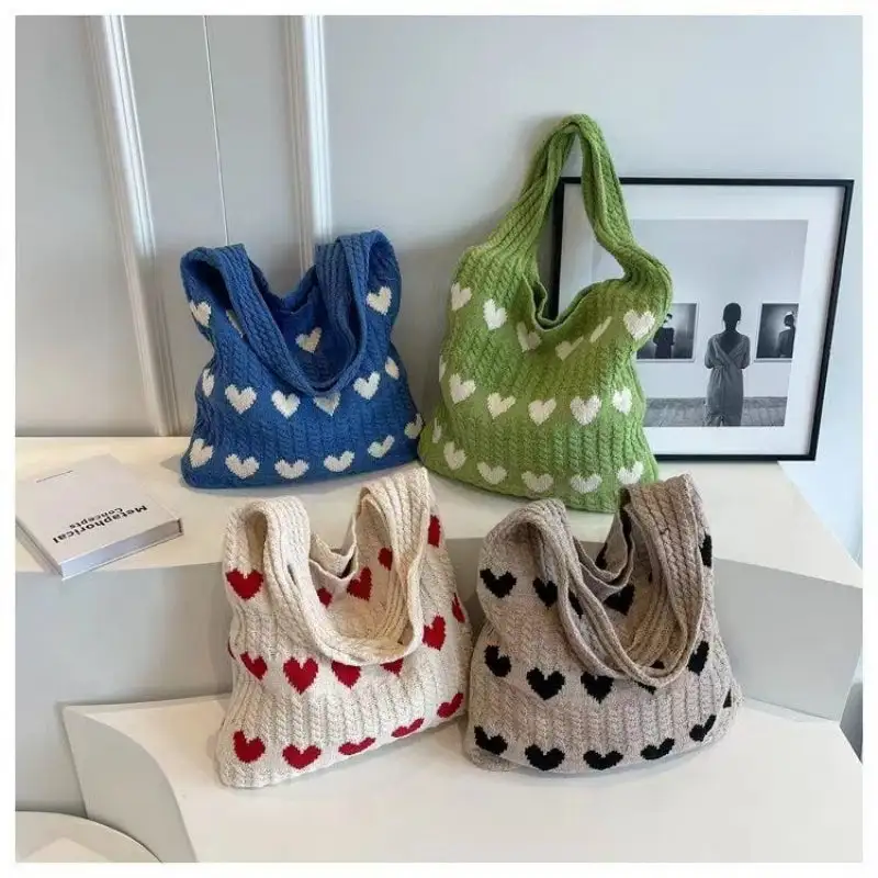 Crochet Tote Bag Small Fresh Simple Knitted Bag