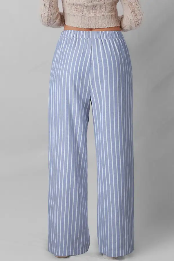 Buttoned Detail Loose Pants