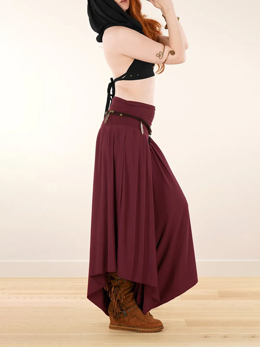 Skirted Harem Pant 2in1 Maxi Dress