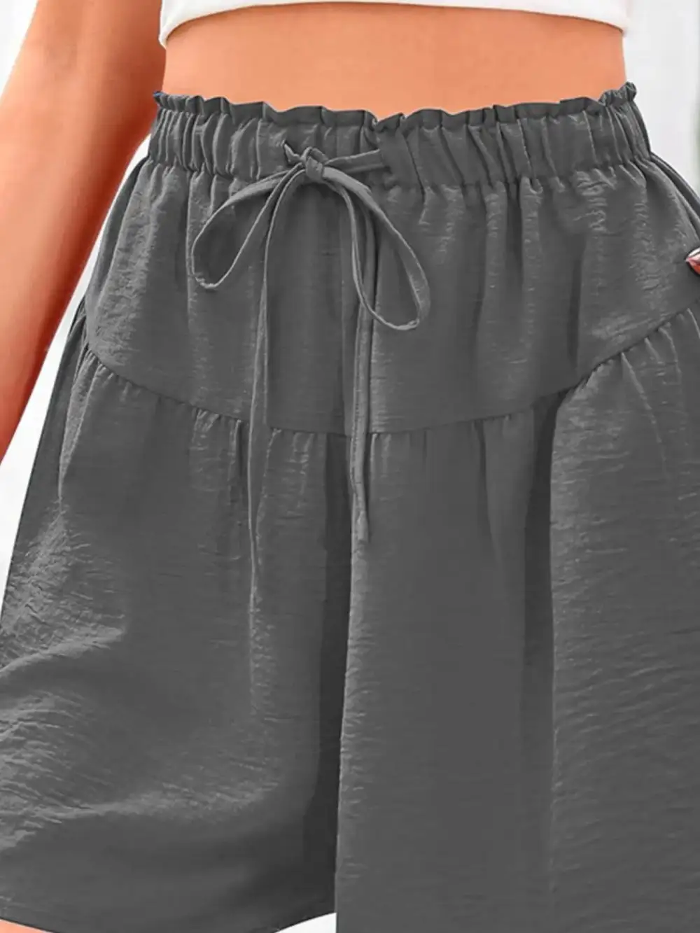 Casual Drawstring High-Waist Relaxed Shorts