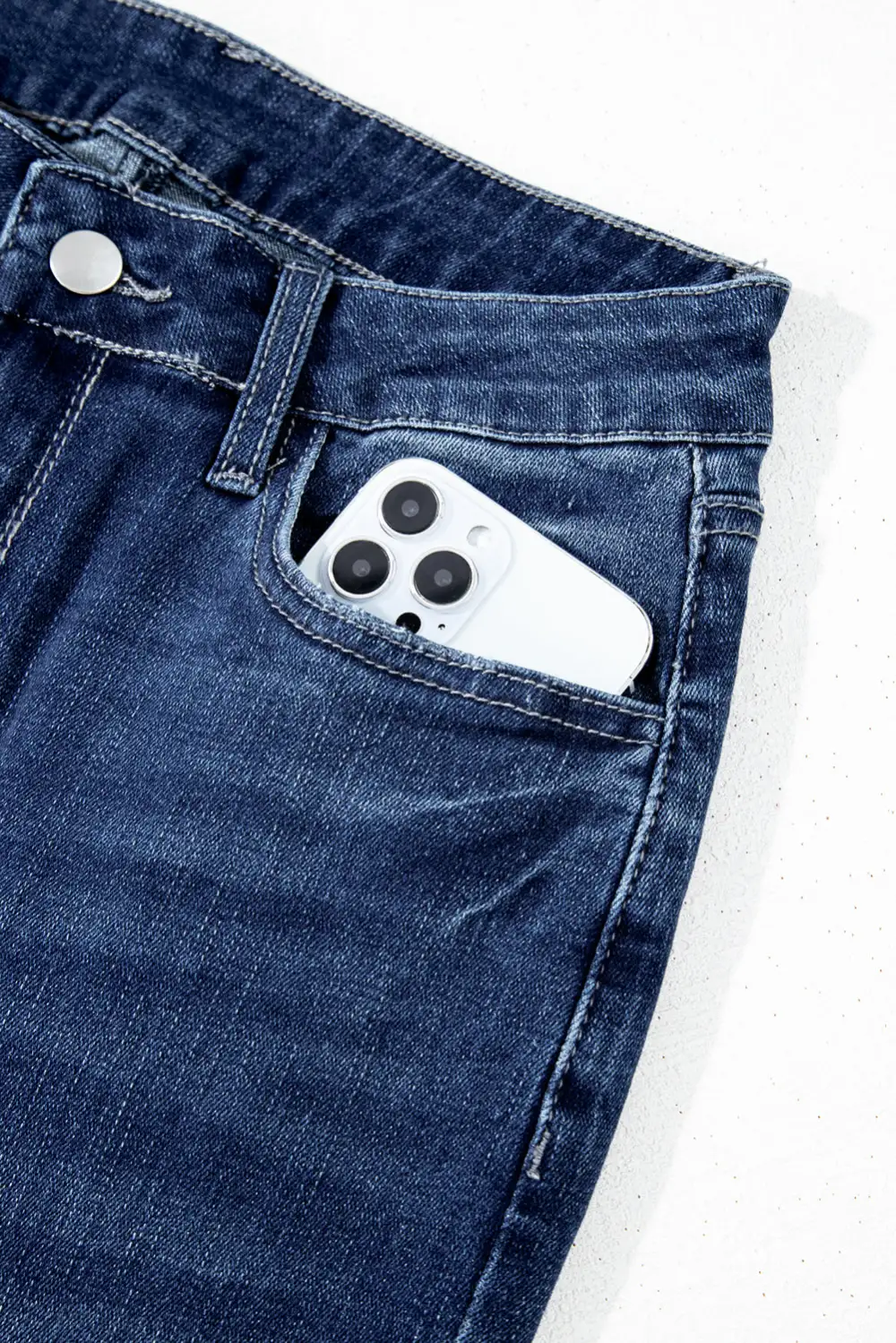Subtle Texture Relaxed Fit Denim Jeans
