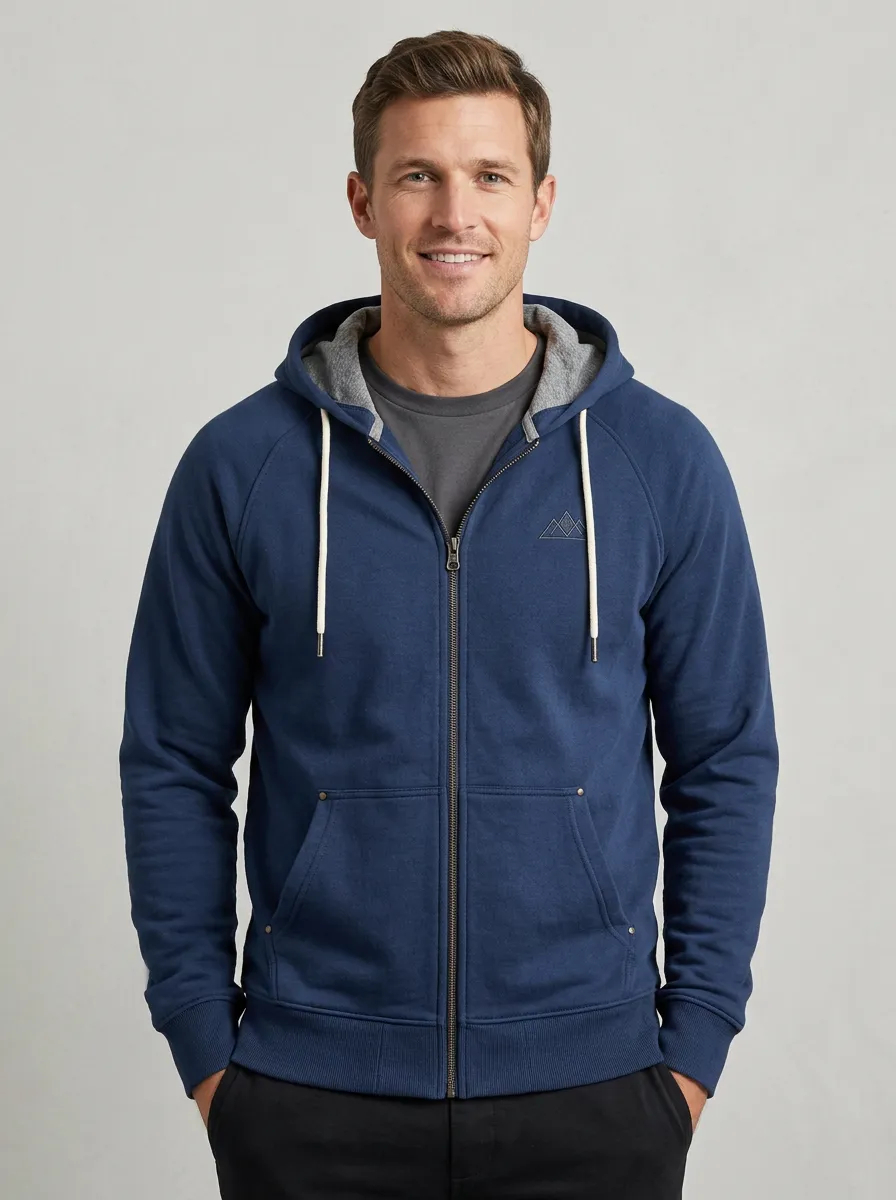 Athletic Mountain Graphic Zip-Up Silhouette Men's Sport Jacket