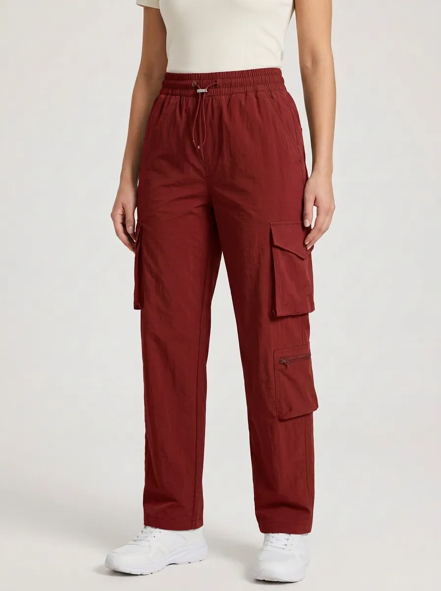 Women's Boho Inspired Multi-Pocket Cargo Cargo Work Pants