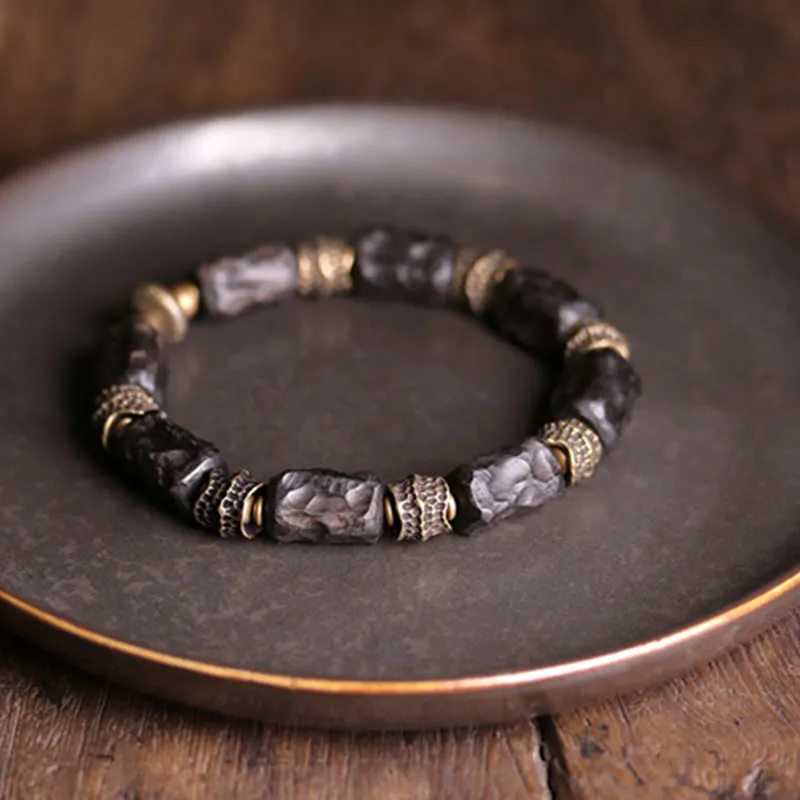 Ebony Wood Copper Bracelet