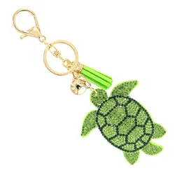 Delicate Turtle Charm Keychain