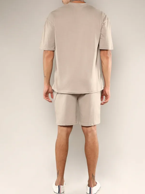 Grey Casual Style Oversized Co-Ord Set