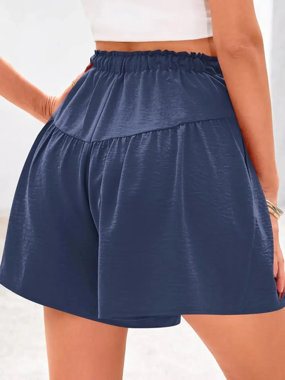 Casual Drawstring High-Waist Relaxed Shorts