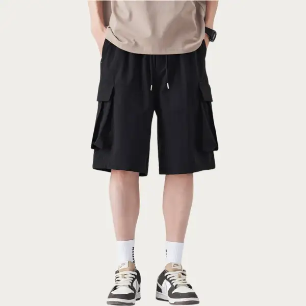 Drawstring Pocketed Lightweight Men's Casual Shorts