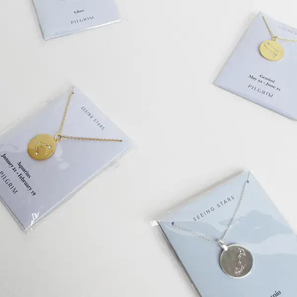 Matte Crystal Coin Necklace