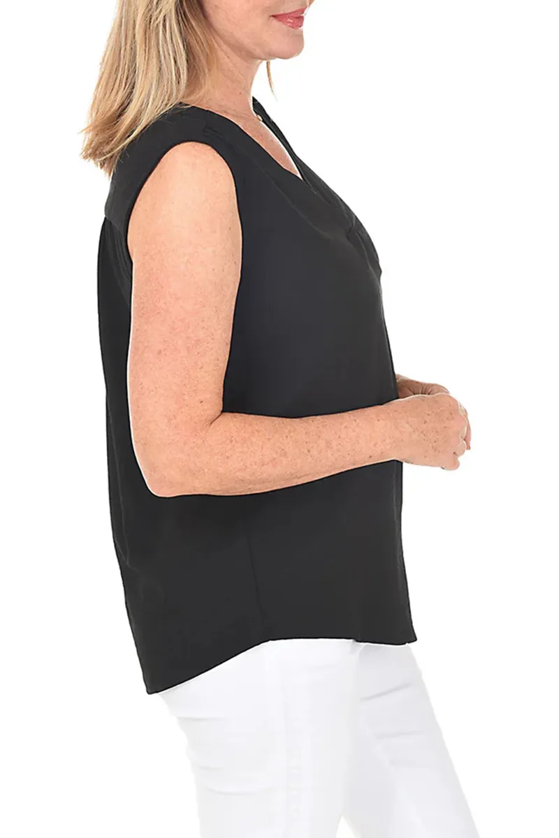 Inverted Pleat Sleeveless Blouse