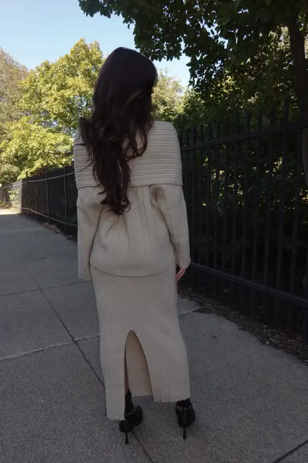 Elastic Waist Maxi Midi Skirt