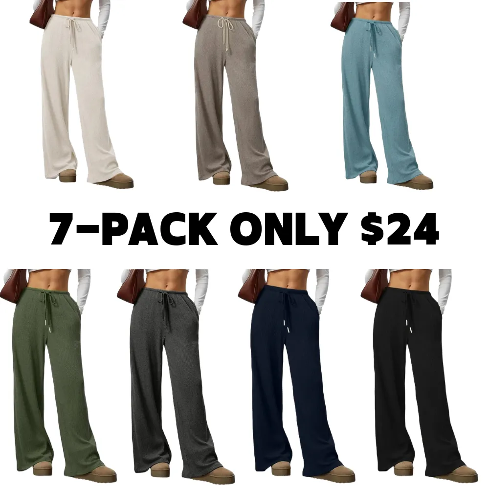 High Waist Comfortable Wide Leg Casual Jogging Pants,Ideal for Everyday Wear